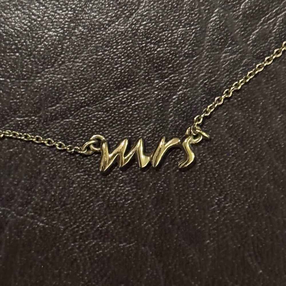 Kate Spade Gold Script Necklace